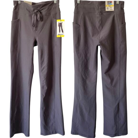 32 DEGREE COOL NWT Athletic Straight Leg Rib Knit Pants Purple Size Small Pocket - Picture 1 of 5